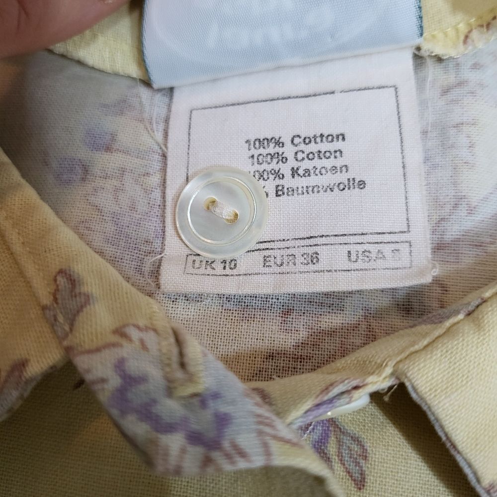 LAURA ASHLEY Vintage Midi Dress Size 100% Cotton Cottagecore Prairie Floral - Picture 4 of 5